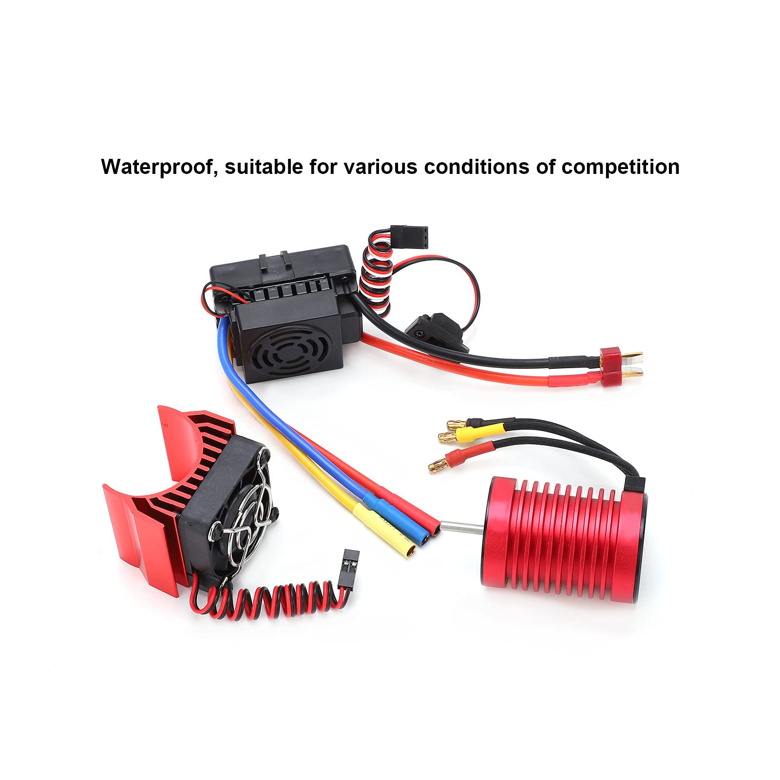 Zestaw Bezszczotkowy RC F540 Bezszczotkowy Silnik 3000KV Zestaw z Radiatorem 60A ESC do Samochodów RC / 10 - Wysoka Konstrukcja
