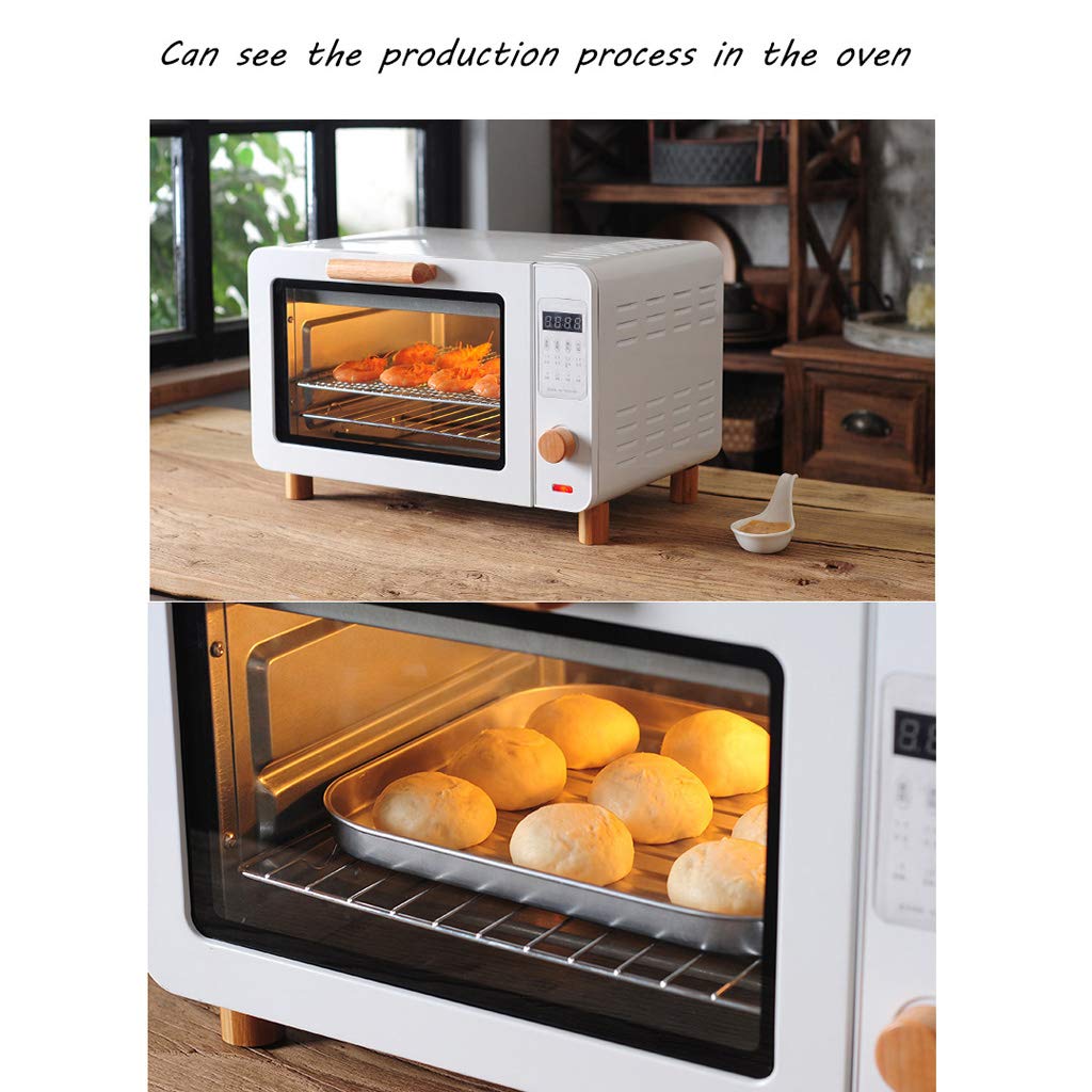 15l Mini Forno Elettrico Retrò Automatico Domestico Multi-Funzione, Anti-Scottatura/Illuminazione Della Lampada Del Forno/Riscaldamento A Quattro Tubi