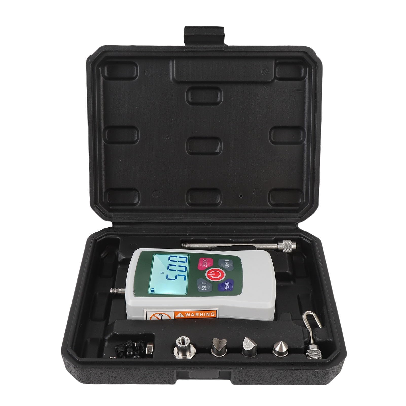 Yctze Jauge de Force Numérique, Jauge Push-pull 100N, LCD Rétroéclairée avec 4 Unités, Mise Hors Tension Automatique et Mesure Précise, Idéale pour l'enseignement Scolaire