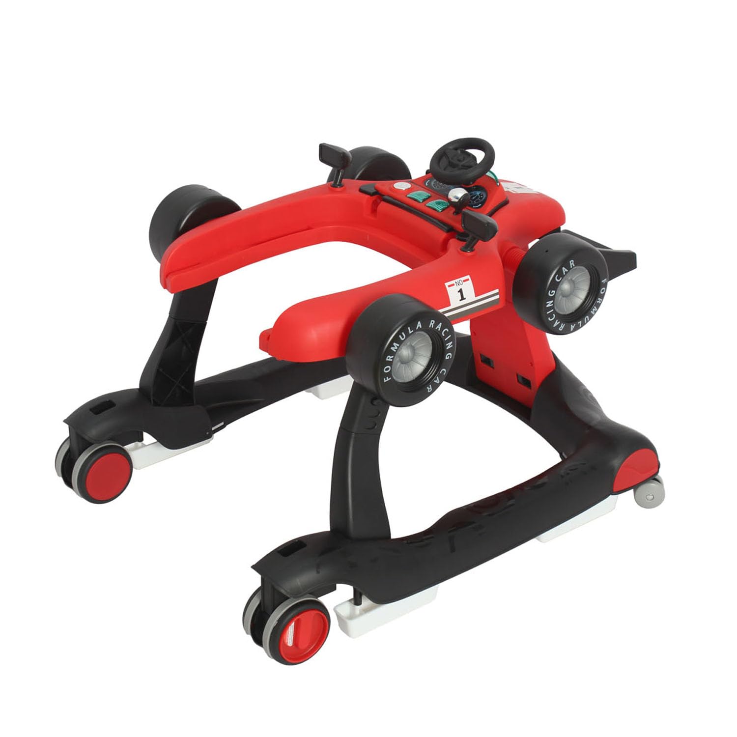Olmitos - Andador bebé 3 en 1 RACING: Correpasillos y Carrito de Empuje para bebés primeros pasos – a partir de 6 meses para aprendizaje – previene caídas con comodidad y seguridad base antivuelco