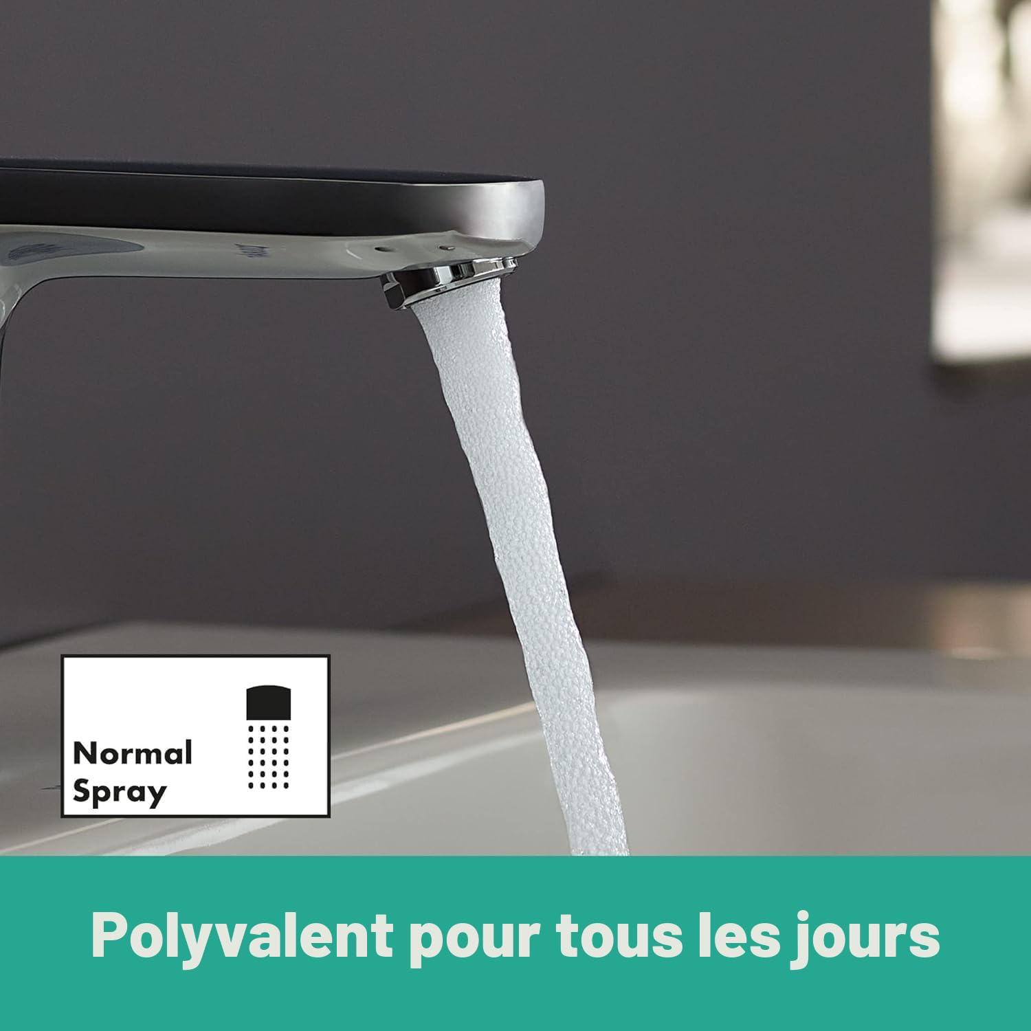 hansgrohe Vernis Blend Mitigeur de lavabo 70 sans tirette ni vidage, chromé, 71558000
