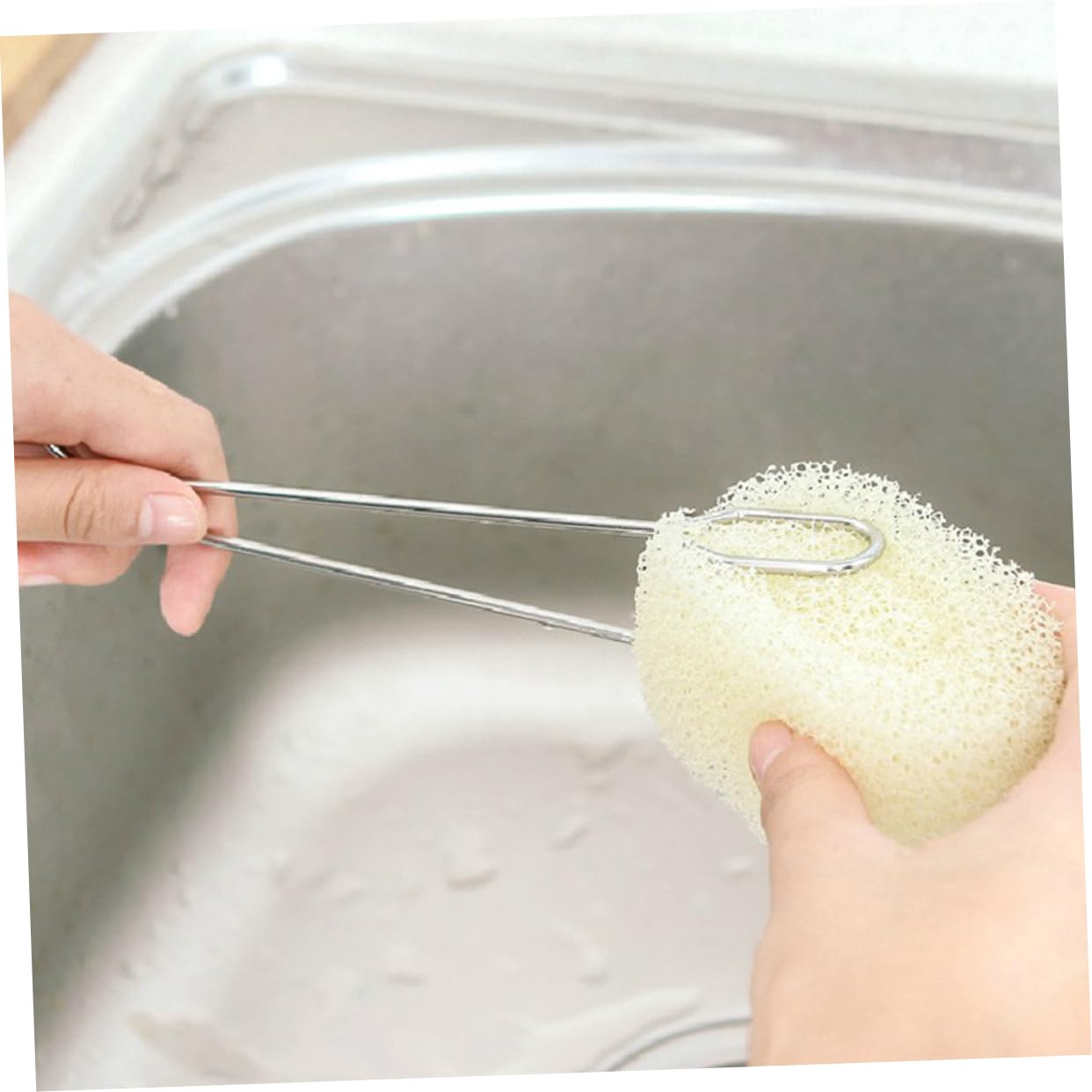 FRCOLOR Cup Brush Cleaner 3pcs Bottle Washer Brush Bottle Brush Cup Brush Sponge Bottle Cleaner Brush for Bottle Sponge Brush White Replaceable Sponge Bottle Brush