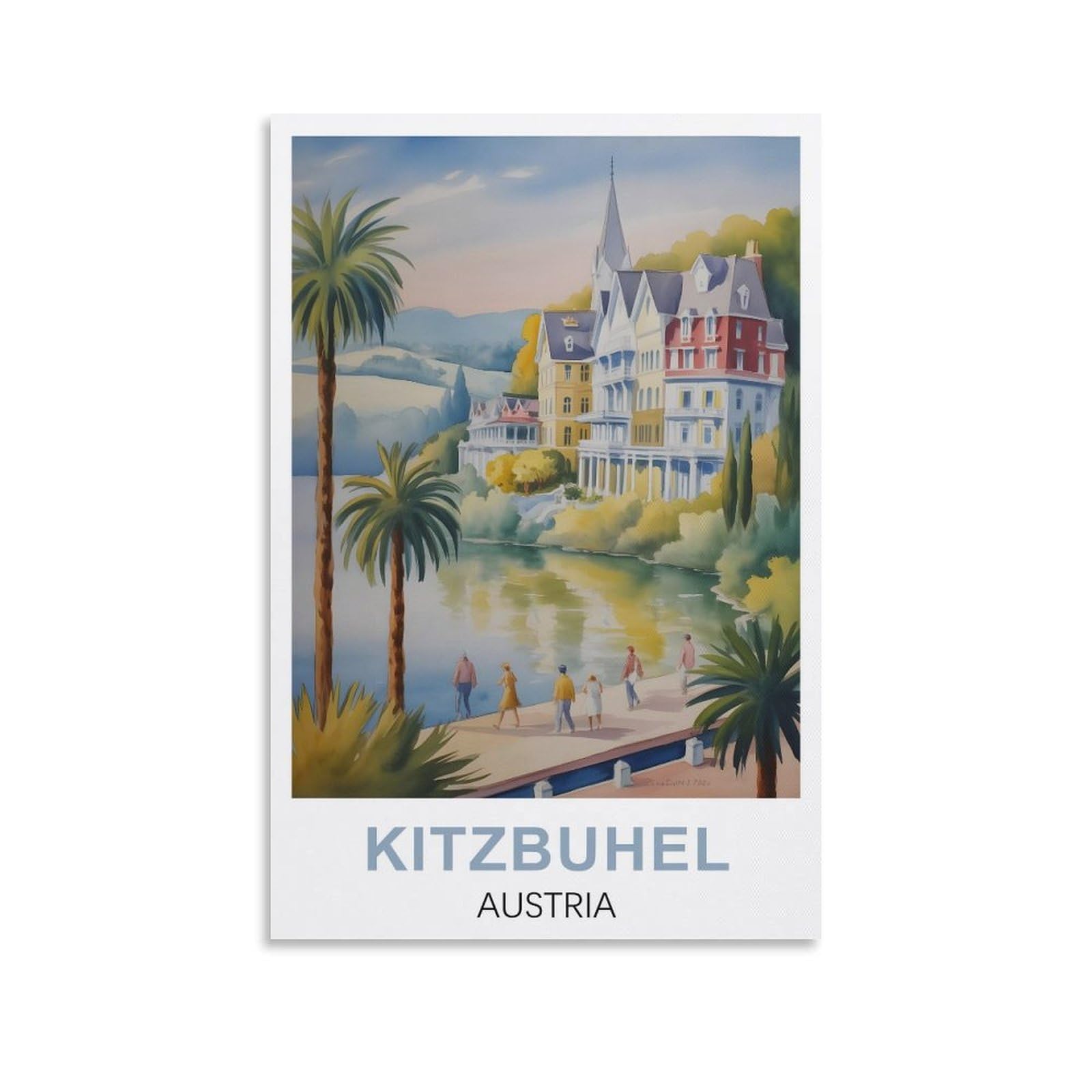EZMLFA 5D Diamond Painting Kits for Adults,Killarney Ireland,DIY Full Round Drill Diamond Dot Gem Art Kits for Adults,Crafts for Decor 40x50cm