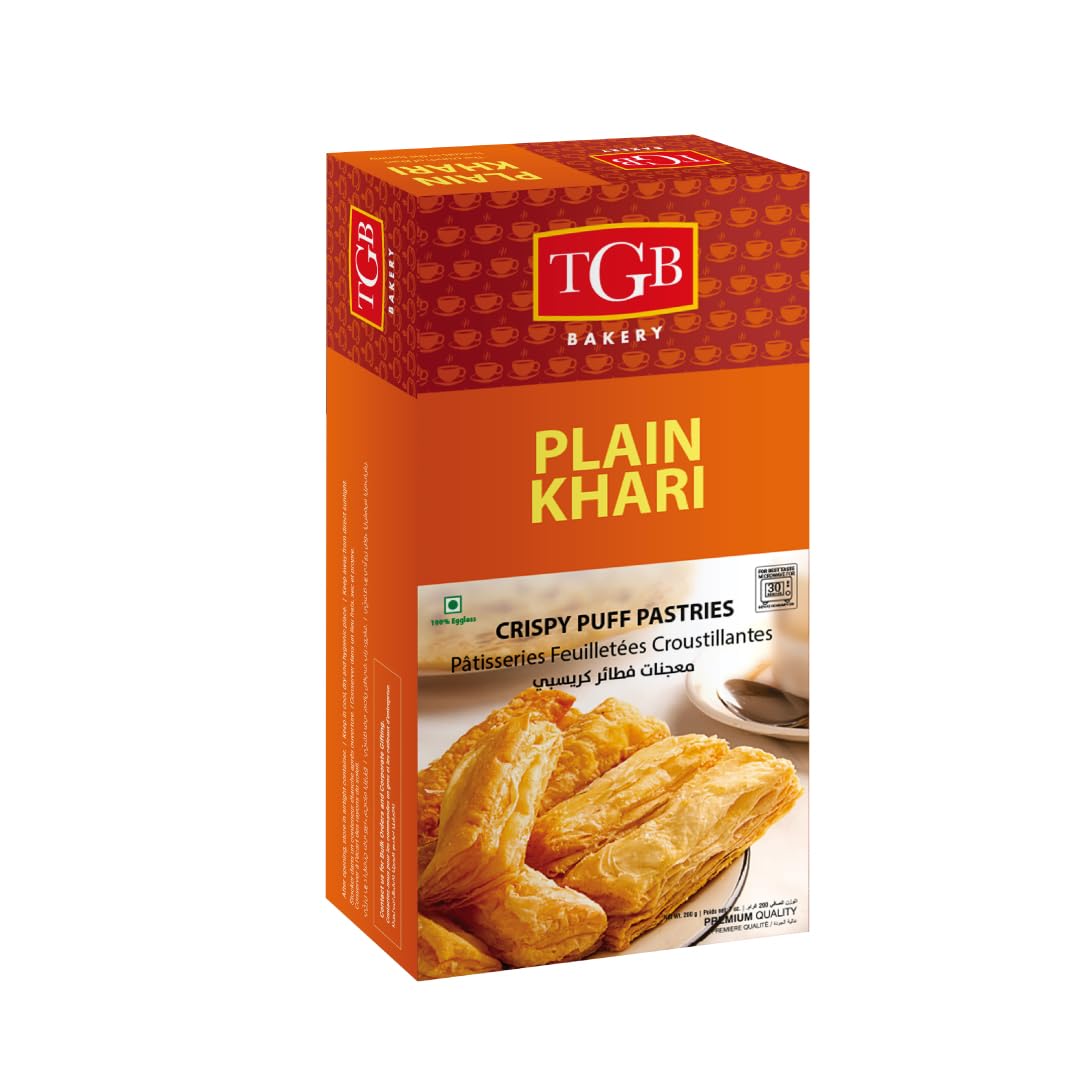 TGB Khari l Puff Pastries, Morning Tea Time Snacks (Plain Khari, 200 grams) (B0CG9L8R5H) Amazon Price History, Amazon Price Tracker