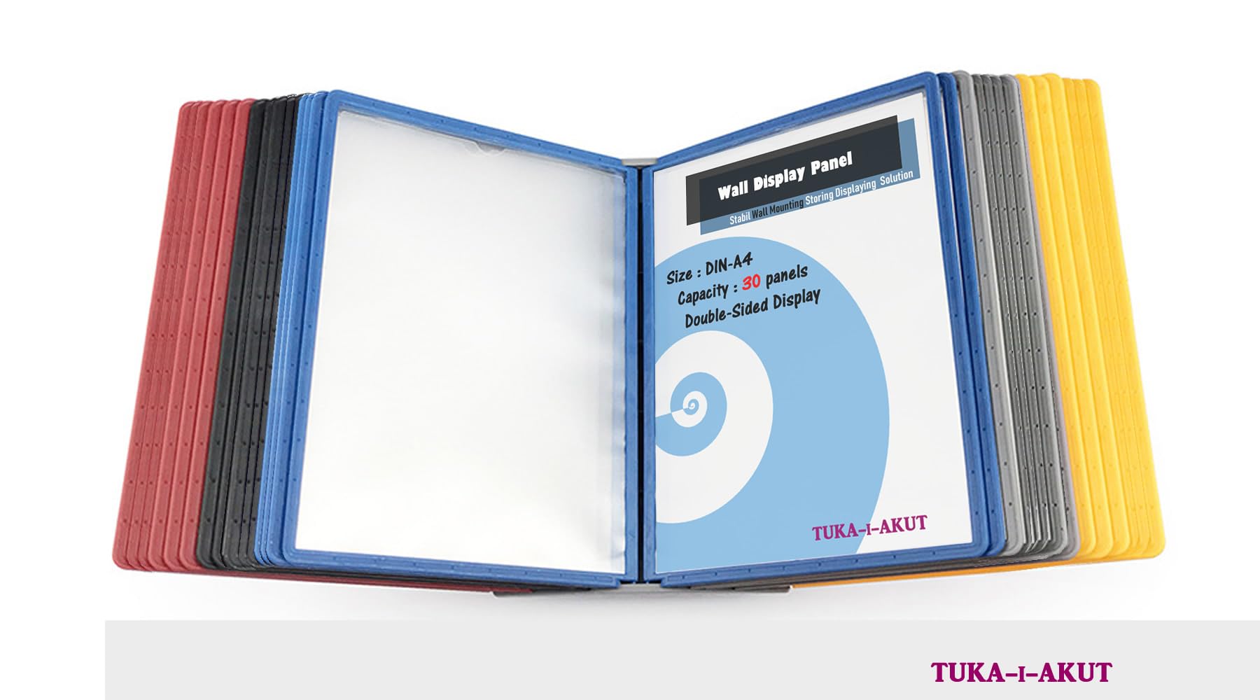TUKA-i-AKUT Sistema de Paneles de Visualización 30 Paneles Soporte de Pared Multicolor TKD8222-30x