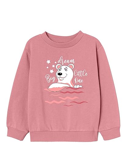 Girls Pink Sweatshirt (NN00164TST_Dark Pink_5 6 Years)