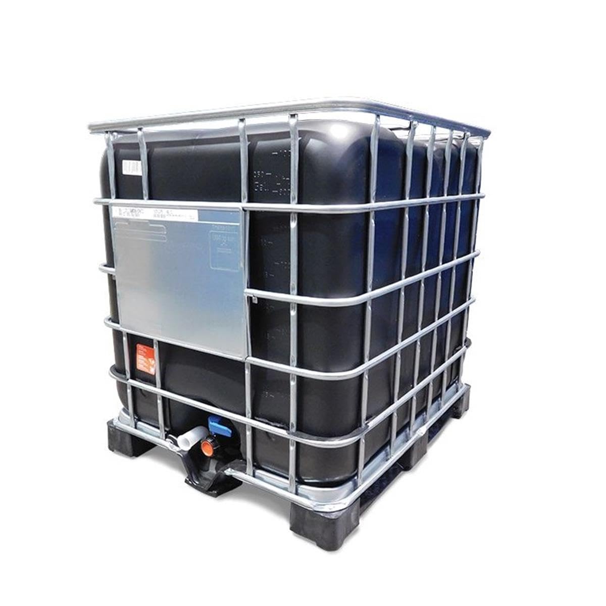 Conteneur réservoir IBC-GRG 1 000 litres noir avec palette en plastique