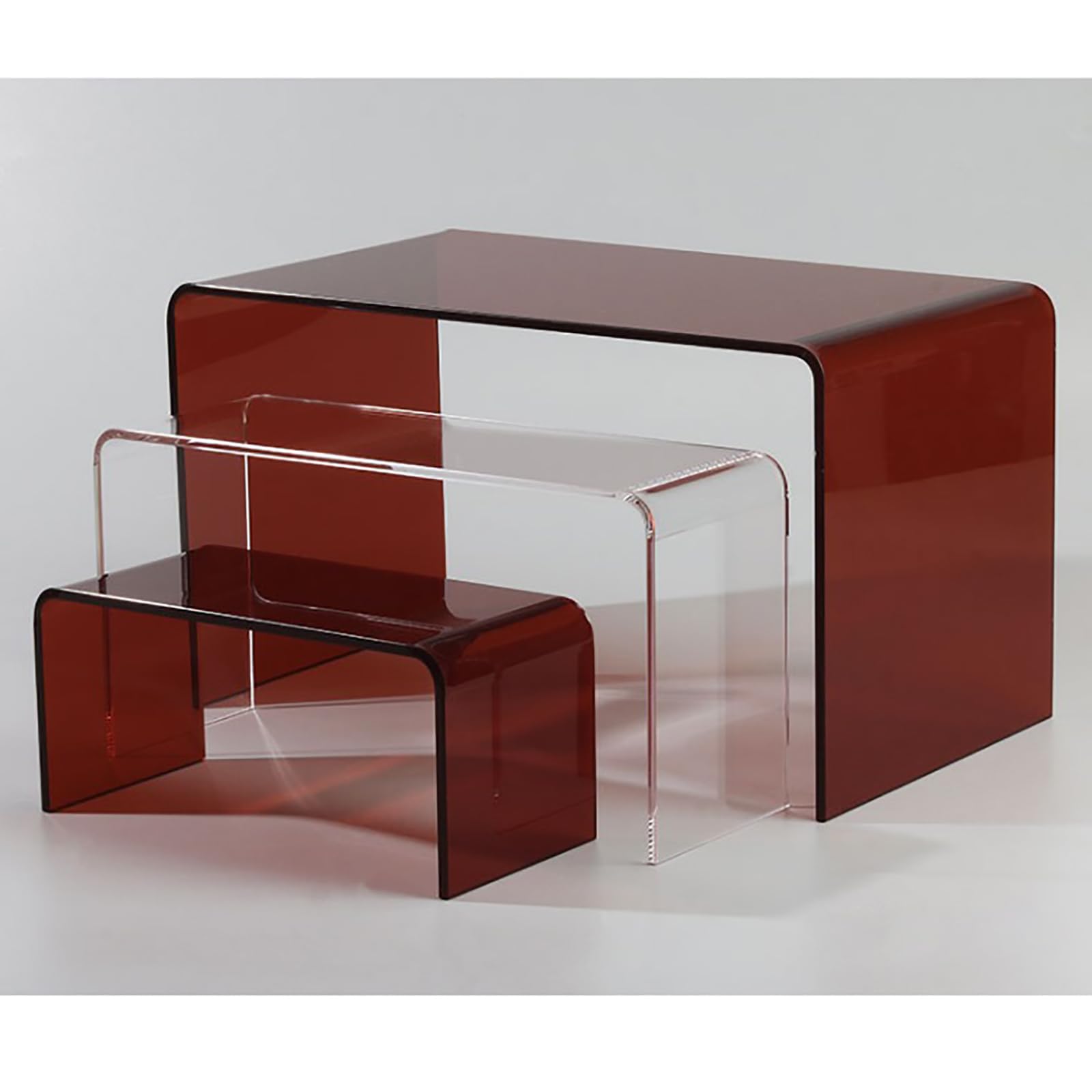 Acryl Risers Display Stand, Acryl-Display-Riser, 5 mm dick, rote Acryl-Riser, hochpräzise geschnittener Cupcake-Dessert-Ständer, Produkt-Display-Regal, 22 x 10 x 10 cm, 30 x 15 x 15 cm ( Size : 35 x 2