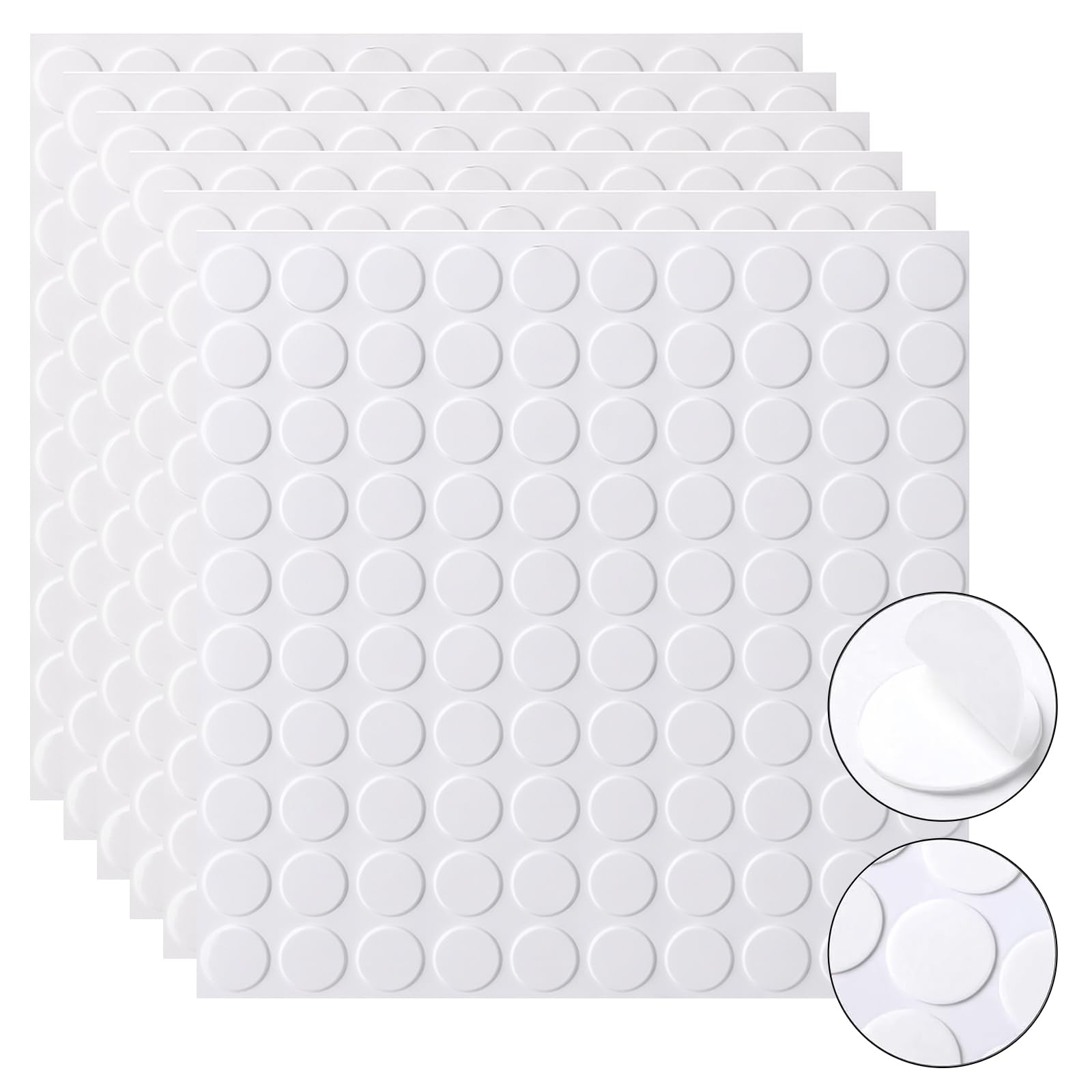 600PCS Double Sided Dots Stickers, 10mm & 15mm Round Glue Dots Double Sided, Removable Transparent Sticky Dots Points for Crafts, DIY, Scrapbooking, Card Making, Home Decor