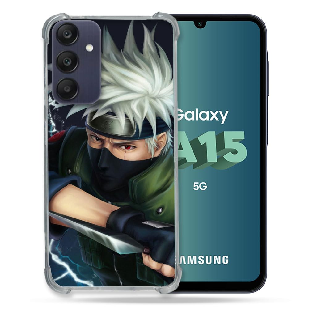 Cokitec Reinforced Case for Samsung Galaxy A15 4G / 5G Naruto Manga Kakashi