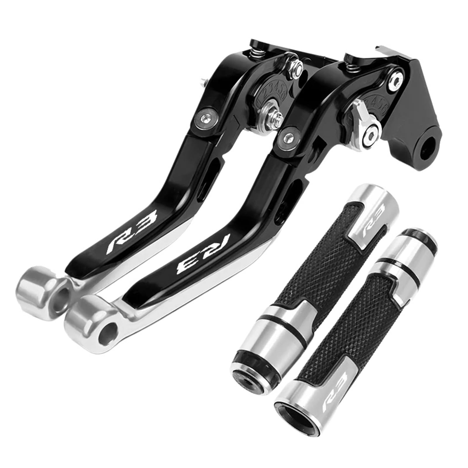 Wnftyske Silver Q Motorcycle Brake Clutch Lever Pivot Levers For Yam&Aha Yzf R3 Yzfr3 2015-2023 Yzf-R3 Brake Clutch Lever Motorcycle Adjustable Folding Levers Set