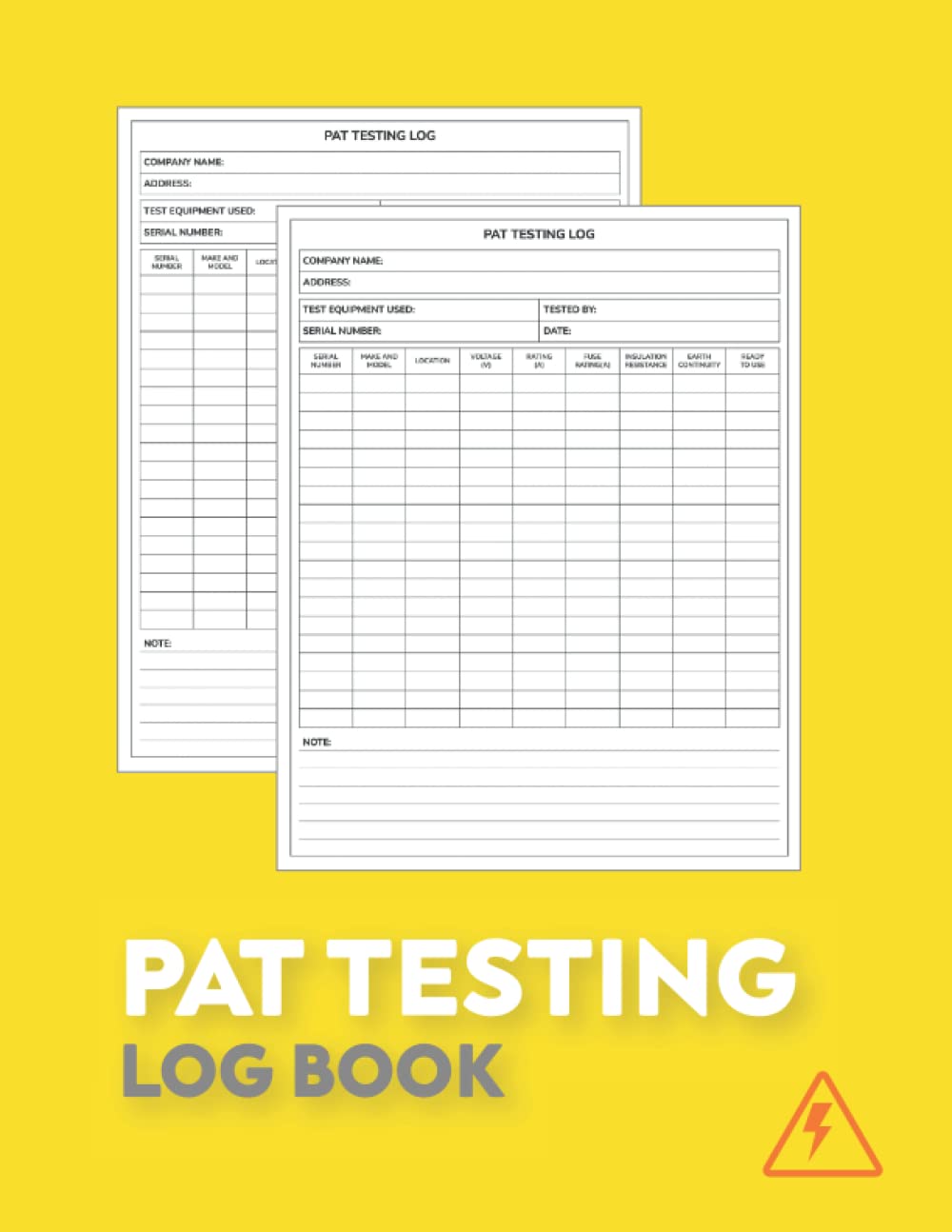 Buy Pat Testing Log Book Pat Test Certificate Book Portable Appliance Testing Certificate