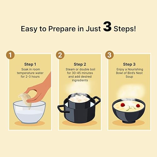 Miniatura 4 de Golden Nest Nido de pájaros blanco prémium AAA, 100% natural, fabricado en Estados Unidos, caja de tamaño familiar, 8 onzas