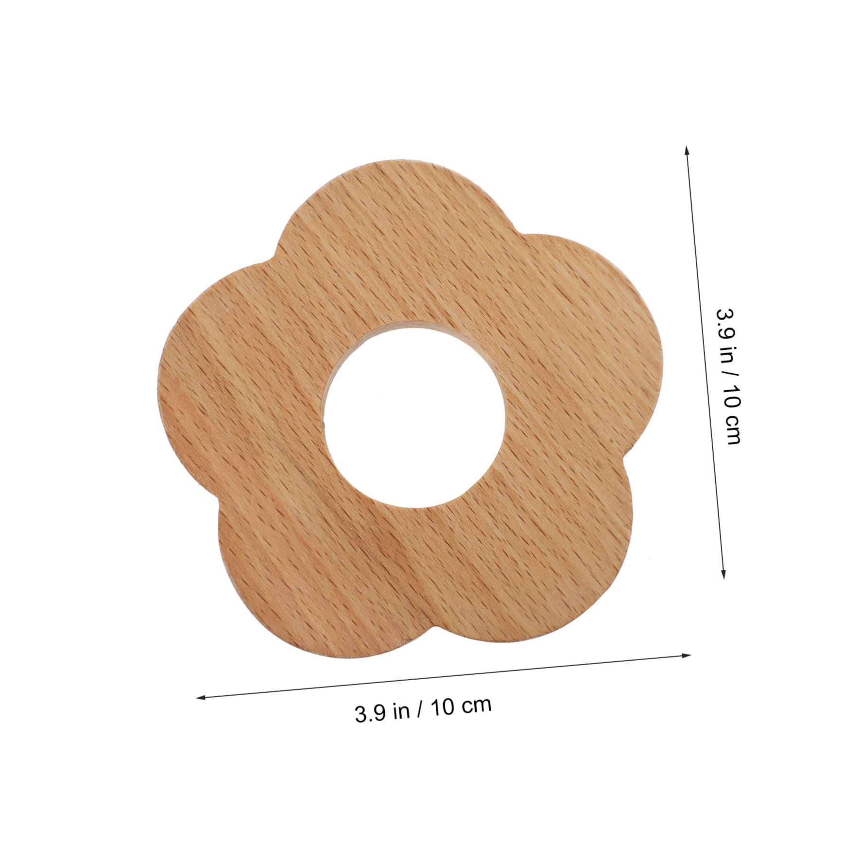 Posavasos de Madera Maciza 7 Piezas en Forma de Flor para Tazas | Khaki, Aptos para Mesa, Diseño y Antideslizante, Uso con Copas de Vino