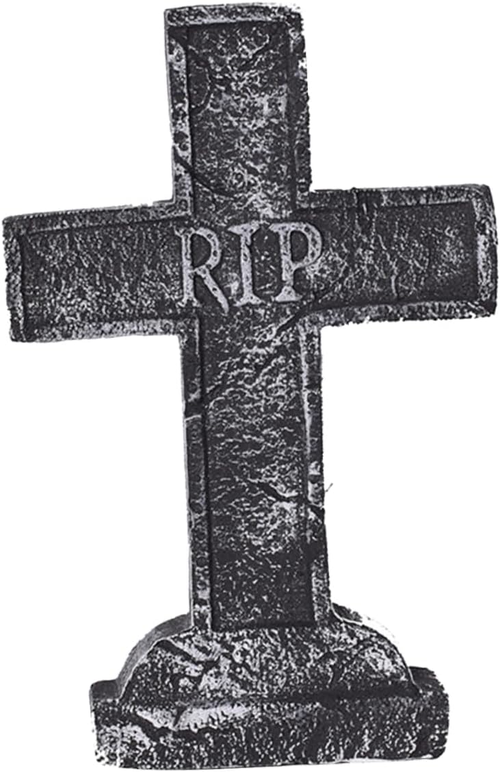 HANABASS Halloween Tombstone Prop for Haunted House Graveyard Decoration for Spooky Atmosphere for Trick-Treating and Halloween Events