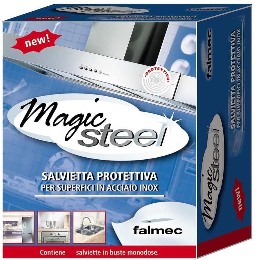 Falmec Magic Steel 10 salviette per pulizia e protezione acciaio
