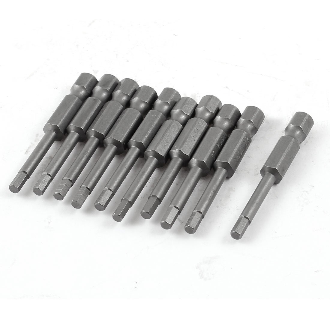 Uxcell Gray Sourcing Map 10 Pcs Magnetic Screwdriver Drivers Drills 3Mm Magnetic Tip Hex Socket
