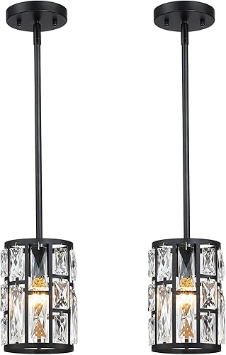 Miniatura 12 de MEXO Lámpara colgante de cristal para isla de cocina, comedor, araña de granja dorada cerca del techo, iluminación sobre mesa, 10068-GD Oro- Isla