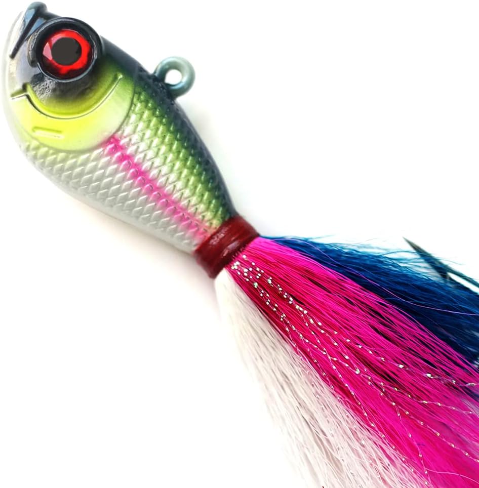 WEIHAI HIBOAT SPORTS EQUIPMENT CO.,LTD6oz bucktail jig fluke Lure Saltwater Freshwater for bass Striper Bluefish surf Fishing