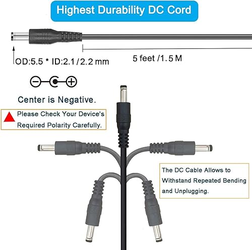 Miniatura 5 de Cargador de pistola de masaje de 16.8 V con 8 cabezales de CC, cargador de repuesto para Sonic Mini, Sonic Pro, Mebak-3 Pistola de masaje de