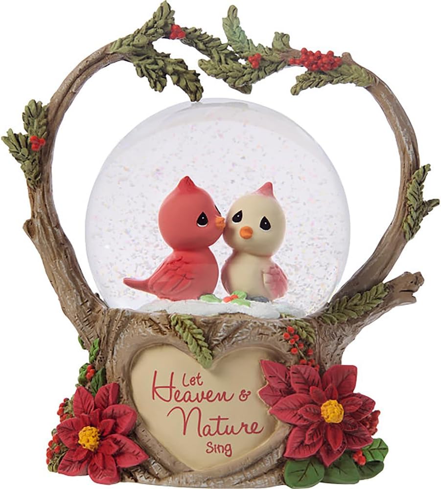 Precious Moments “Let Heaven and Nature Sing” Hand-Painted Resin/Glass Musical Snow Globe – 251105