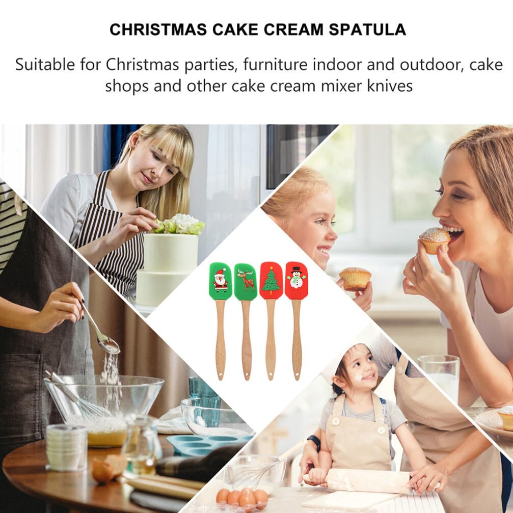 ifundom 5pièces Spatules de Cuisine Silicone Ergonomiques Ustensiles de Pâtisserie Pratiques pour Cuisine Quotidienne Suspension pour Rangement Facile