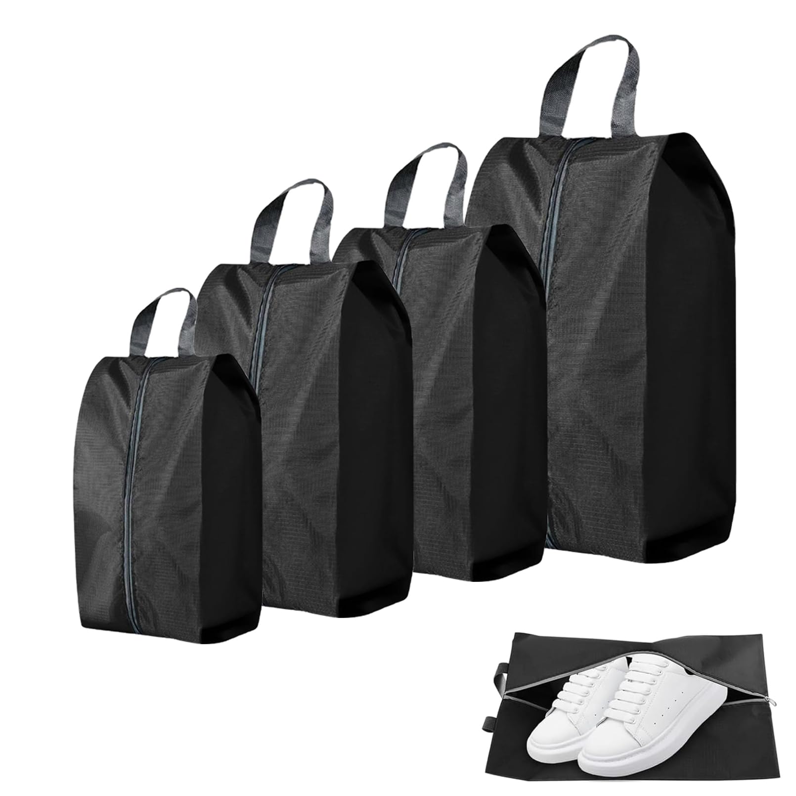 4er Set Reise Schuhbeutel Aus Oxford-Stoff - Staubdicht Mit Reißverschluss