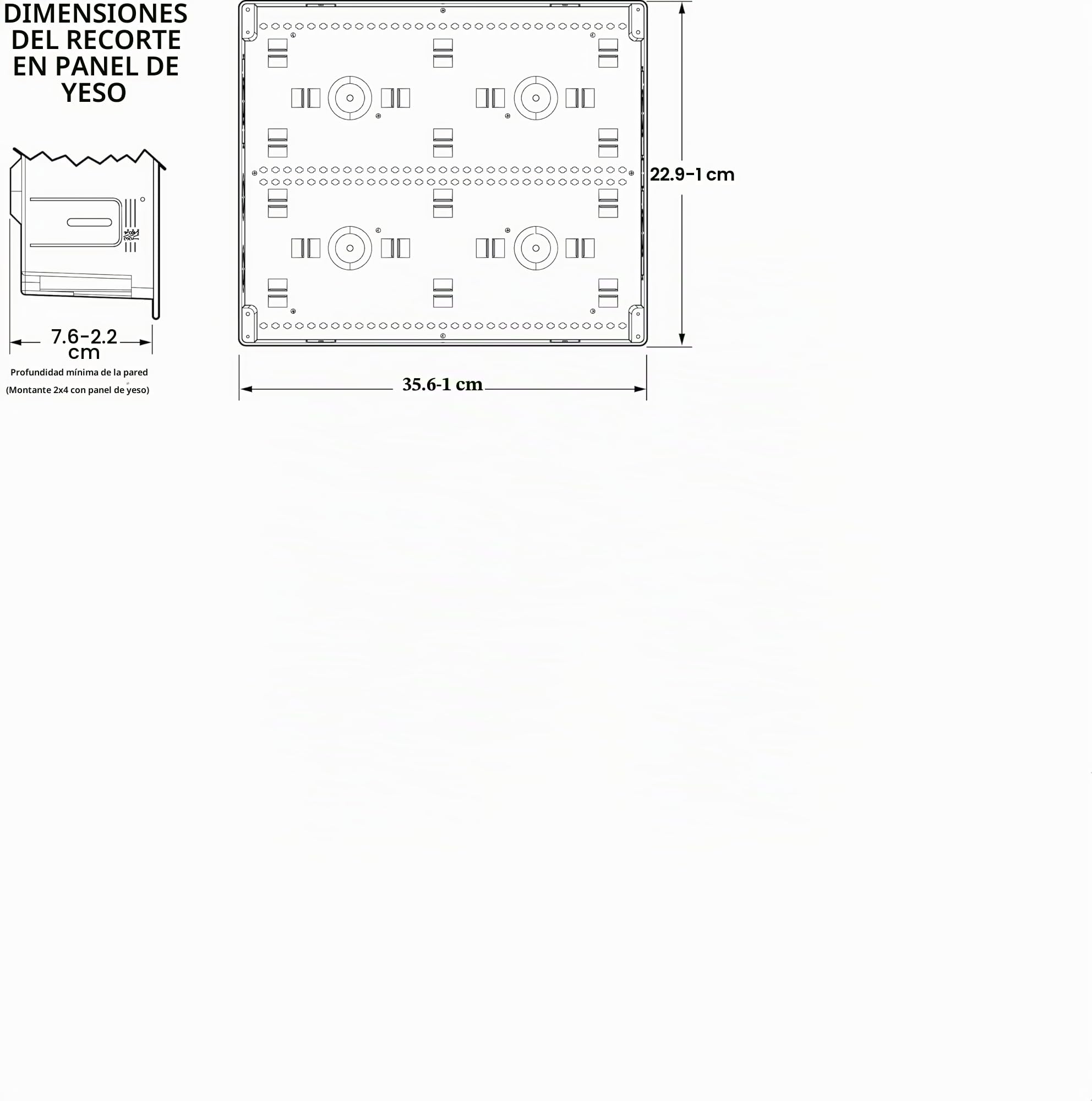 Legrand - ONQ - Gestión de Cables, Caja de Medios Estructurados, Recinto de Pared, Almacenamiento Empotrado, Doble Propósito, 9 Pulgadas, Blanco (ENP0900-NA)