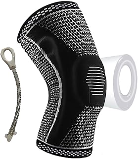 Knee Brace Support with Side Stabilizers and Patella Gel Pads, Non-Slip Knee Compression Sleeves for Men and Women, Knee Pads for Running, Hiking, Basketball, Arthritis, Meniscus Tear, Knee Pain Relief and Injury Recovery