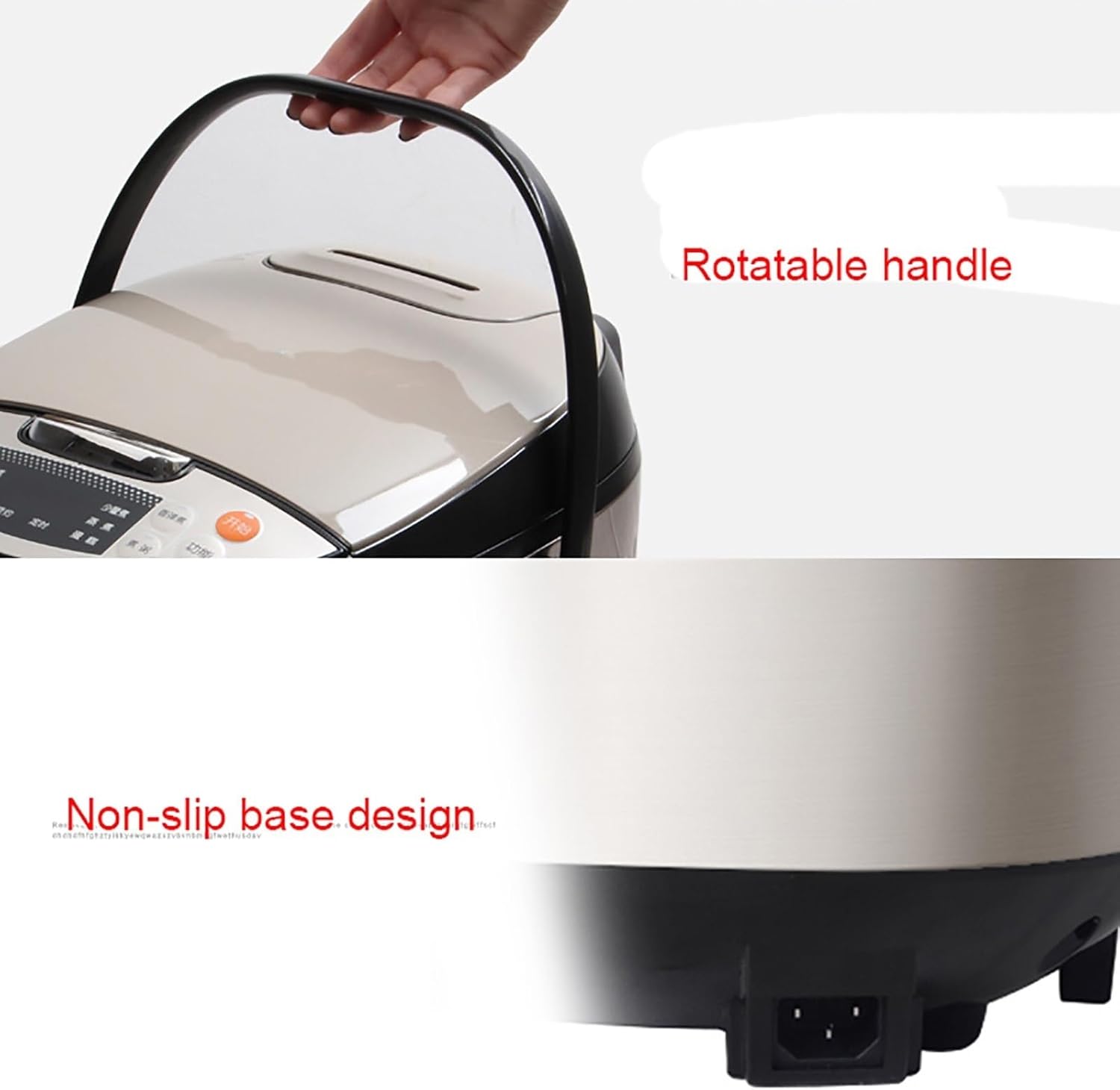 Rice Cooker, 5L Large Capacity, Household Smart Multi-function Rice Cooker, Pottery Pottery Pot Liner, For 2-6 People 220-240V US/EU