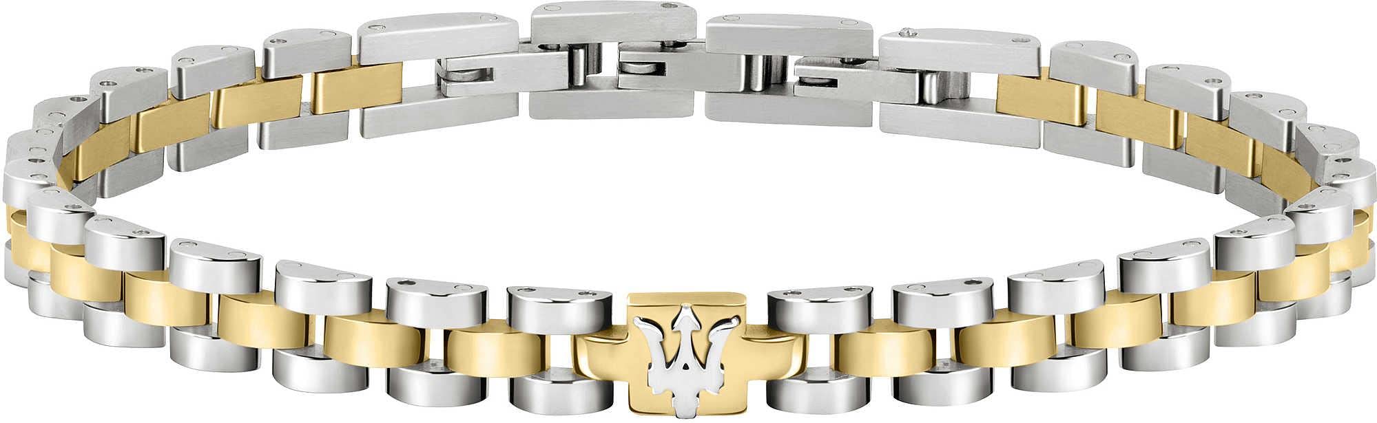 Maserati Jewels Bracciale Uomo, 21 cm, in Acciaio, PVD - JM320AST08