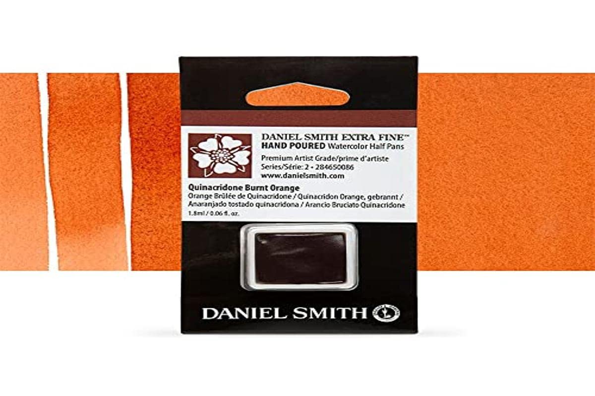 Daniel Smith : Watercolour Paint : Half Pan : Quinacridone Burnt Orange : Series 2