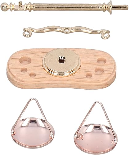 Miniatura 8 de Casa de muñecas en miniatura a escala 112, muebles de casa de muñecas retro 112, báscula de equilibrio en miniatura, exquisita mini balance,