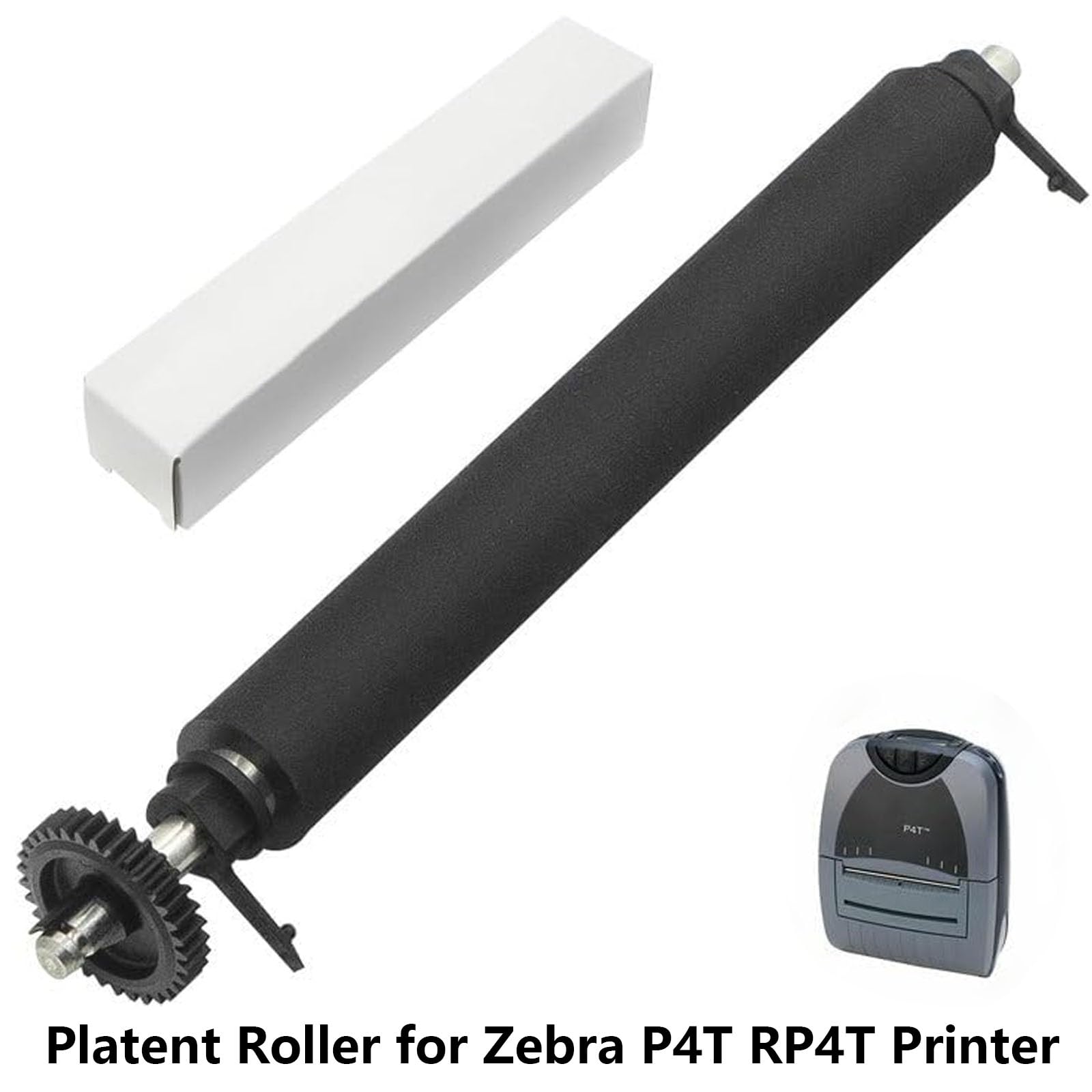 Platen Roller for Zebra P4T RP4T Thermal Label Barcode Printer,Label Maker Transfer Roller Support Printer P/N:AK18913-005 (Including Gear Parts)