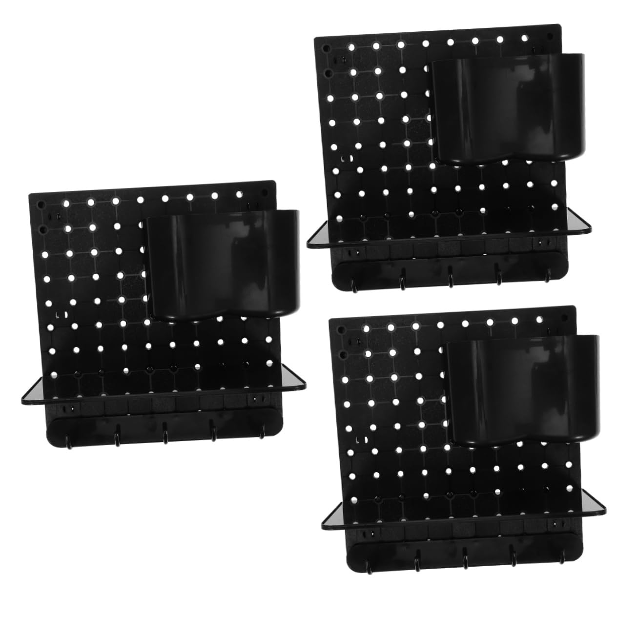 Healeved 3 Sets Peg Board Rack Pegboard Holder Craft Organizer Pegboard Organizer Living Room Pegboard Shelf Pegboard Shelf Display Pegboard Baskets Pegboard Storage Storage Shelf