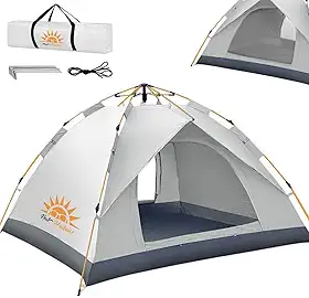 Barraca de Camping 2-3 Pessoas Impermeável Automática com Mosquiteiro