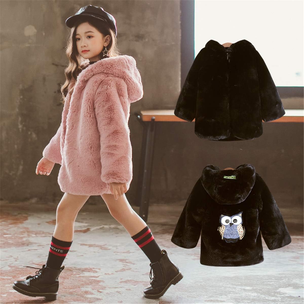Miss Bei Kids Girls Spring Winter Warm Fur Cartoon Coats Dress Hooded Snowsuit Outerwear Jackets - Image 5