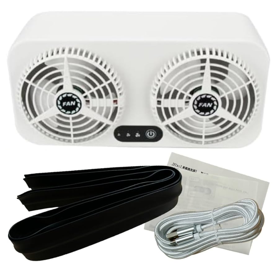キャンピングカー用換気扇 Amazon | Fi's+7 車載換気扇 2mケーブル 排気ファン 空気循環