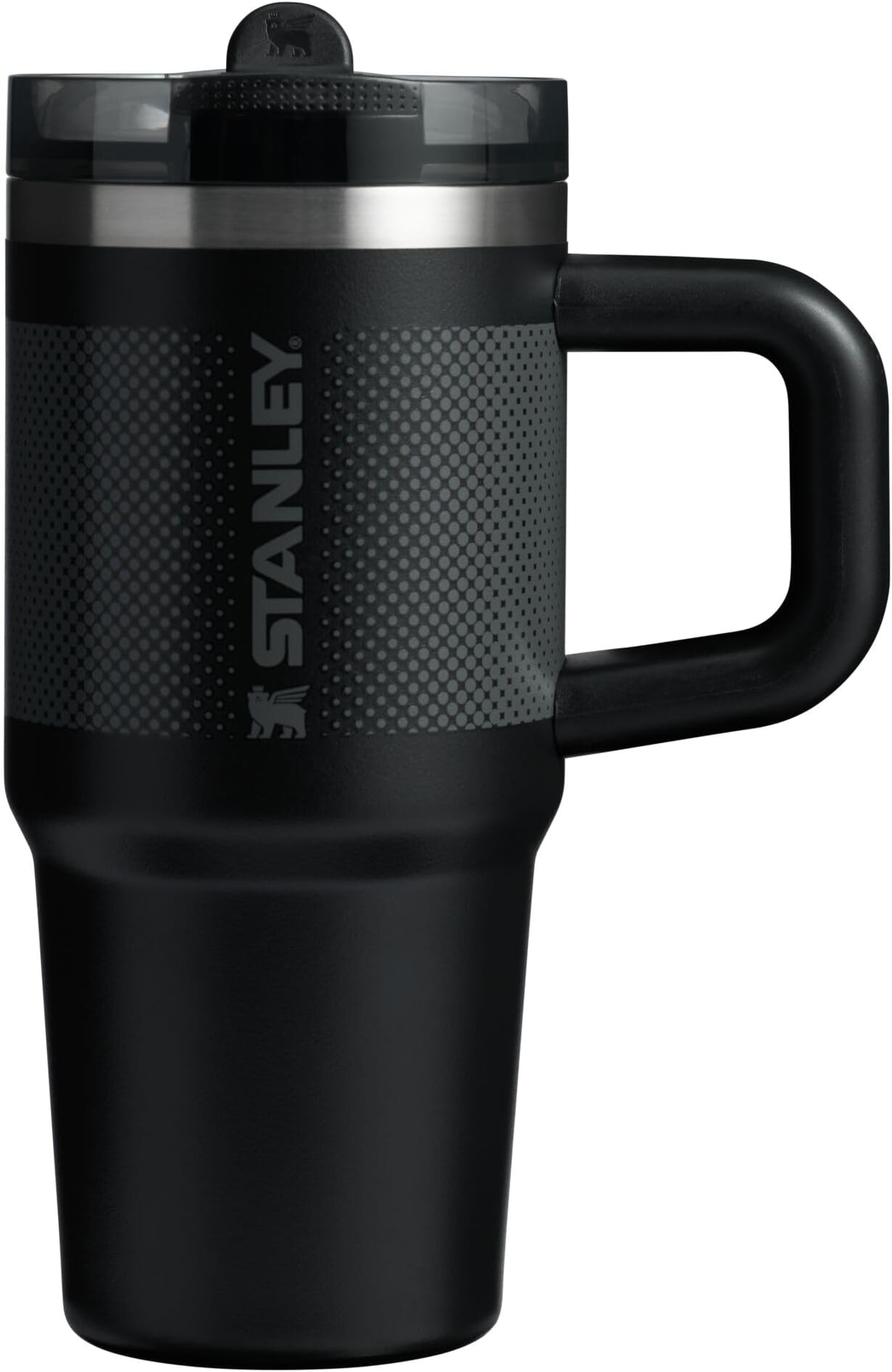 Stanley Quencher ProTour Flip Straw Tumbler with Leakproof Lid 14 oz | Built-in Straw & Handle | Cupholder Compatible for Travel | Insulated Stainless Steel Cup | BPA-Free | Black Fade