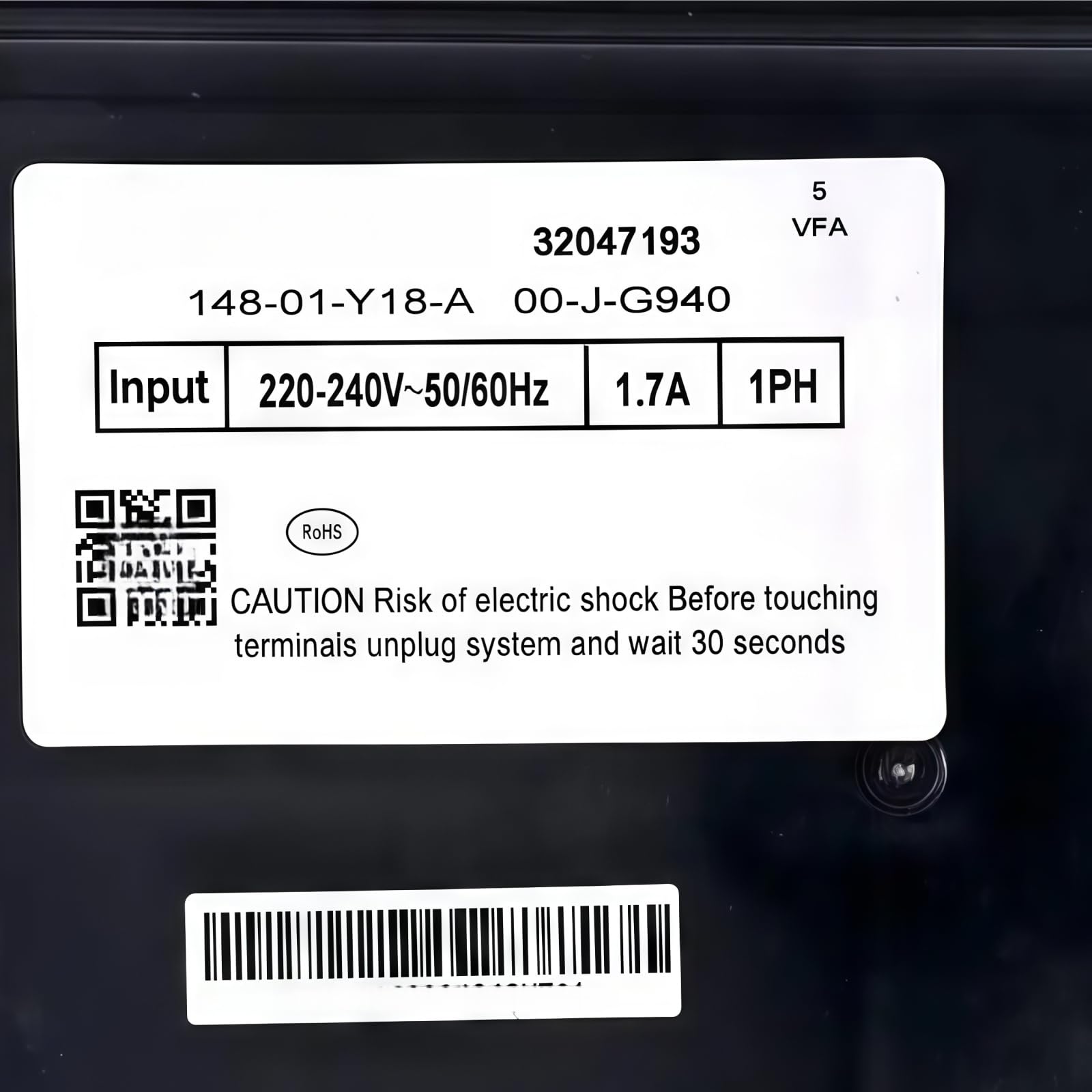 Tablero principal del refrigerador, 00-J-G940