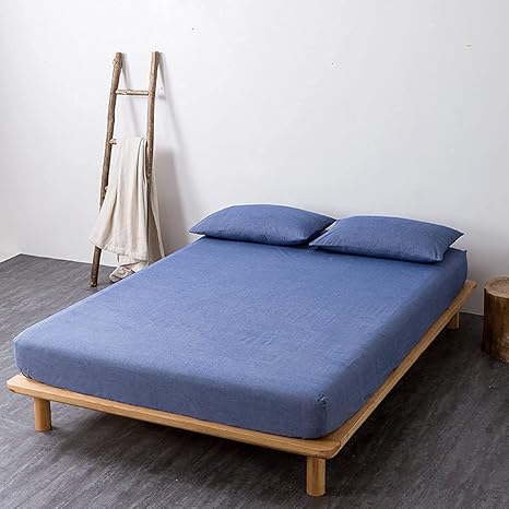 Amazon ダブルベッドシーツ 綿100 マットレスプロテクターカバー 通気性のしわになりにくい 深いポケット お手入れが簡単 無地 青 180x0cm ボックスシーツ オンライン通販 Amazon ダブルベッドシーツ 綿100 マットレスプロテクターカバー 通気性のしわになりにくい 深いポケット お手入れが簡単 無地 青 180x0cm ボックスシーツ オンライン通販