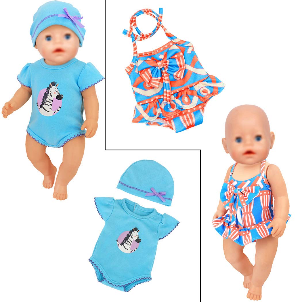 Puppenkleidung Set Mit Strampler, Mütze, Fläschchen Und Schnuller – Für 43 Cm Babypuppen, Süßes Zubehör Zum Spielen