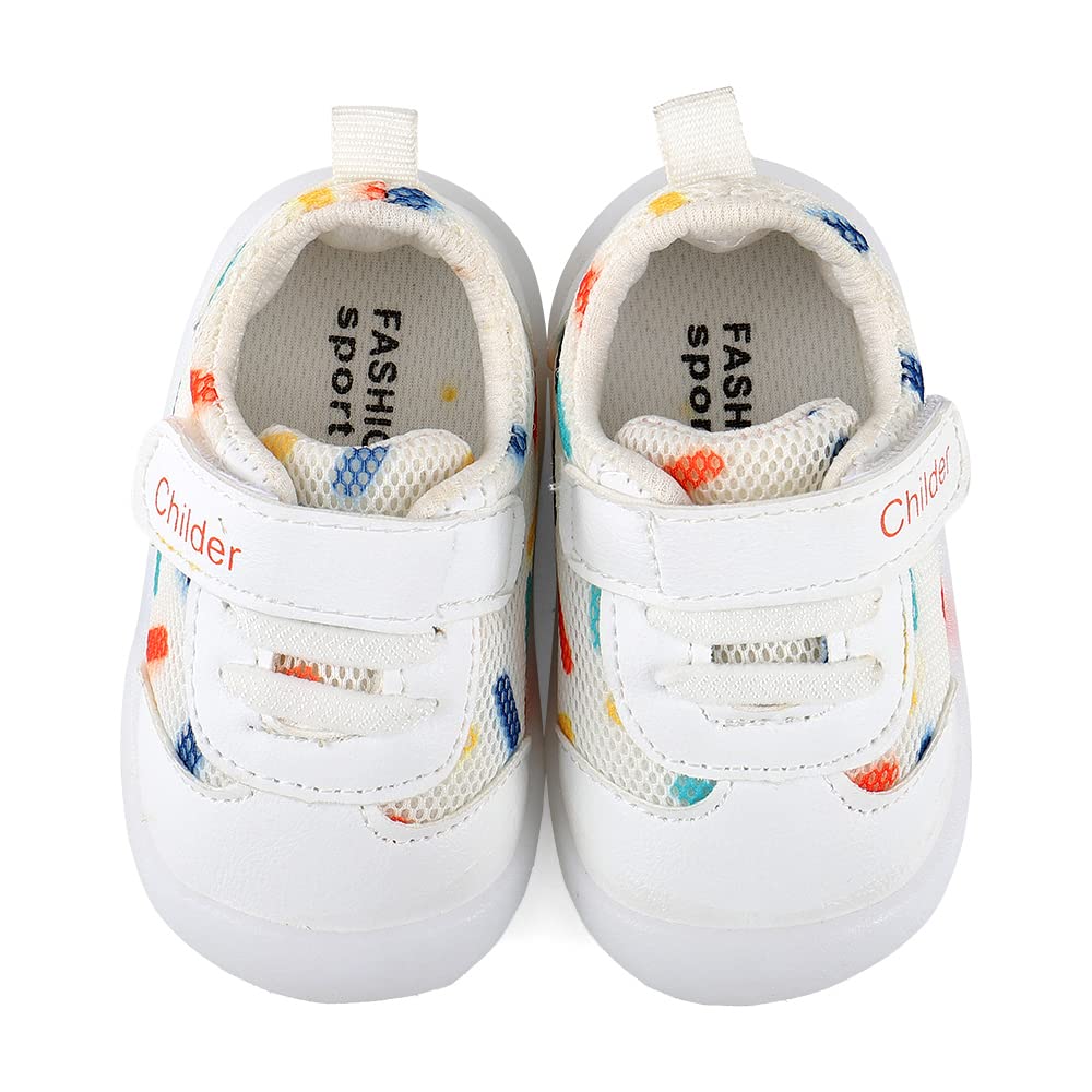 MASOCIO Baby Boys Girls First Walking Shoes Infant Toddler Trainers Anti-Slip Shoes - 4