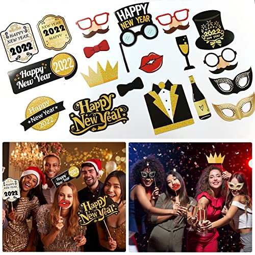 HLEIUKT 2023 decoratieset, Nieuwjaar decoratie 2023, Nieuwjaar oudejaarsavond-decoratie, Happy New Year slinger… - Image 6