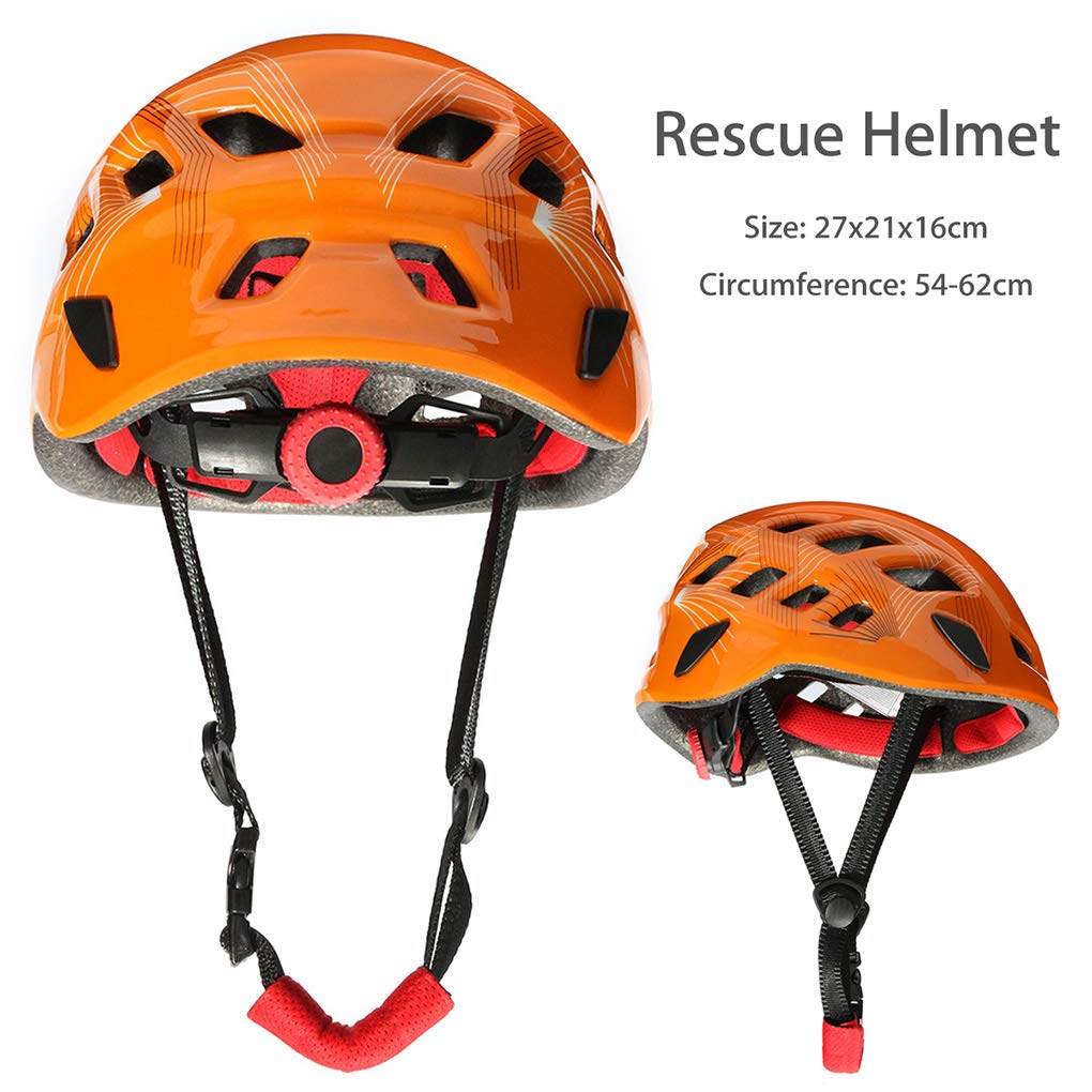 Protector de Ciclo al Aire Libre Casco de Escalada árbol Espeleología Kayak Rappel Rescate Casco de Color al Azar