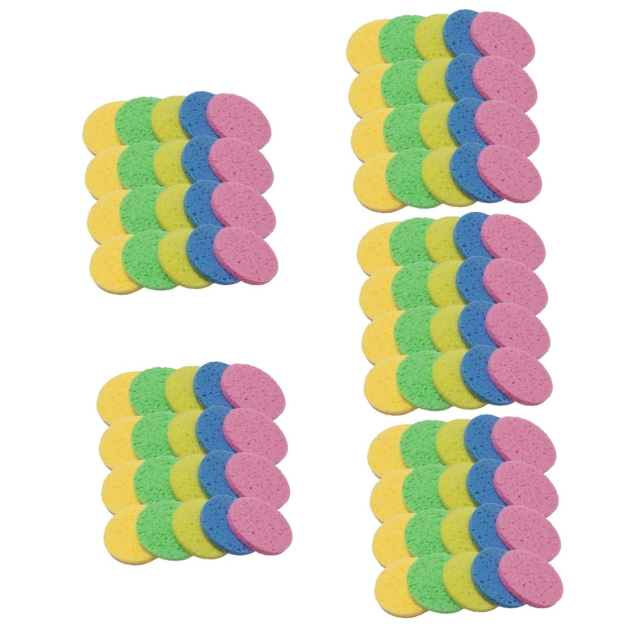 minkissy 150 Piezas Limpieza Pulpa De Madera Algodón Esponja Para Desmaquillar La Cara Rueda De Cerámica Toallitas Para Uñas Esponjas Faciales Compresión Arcilla Pulpa De Madera De Algodón