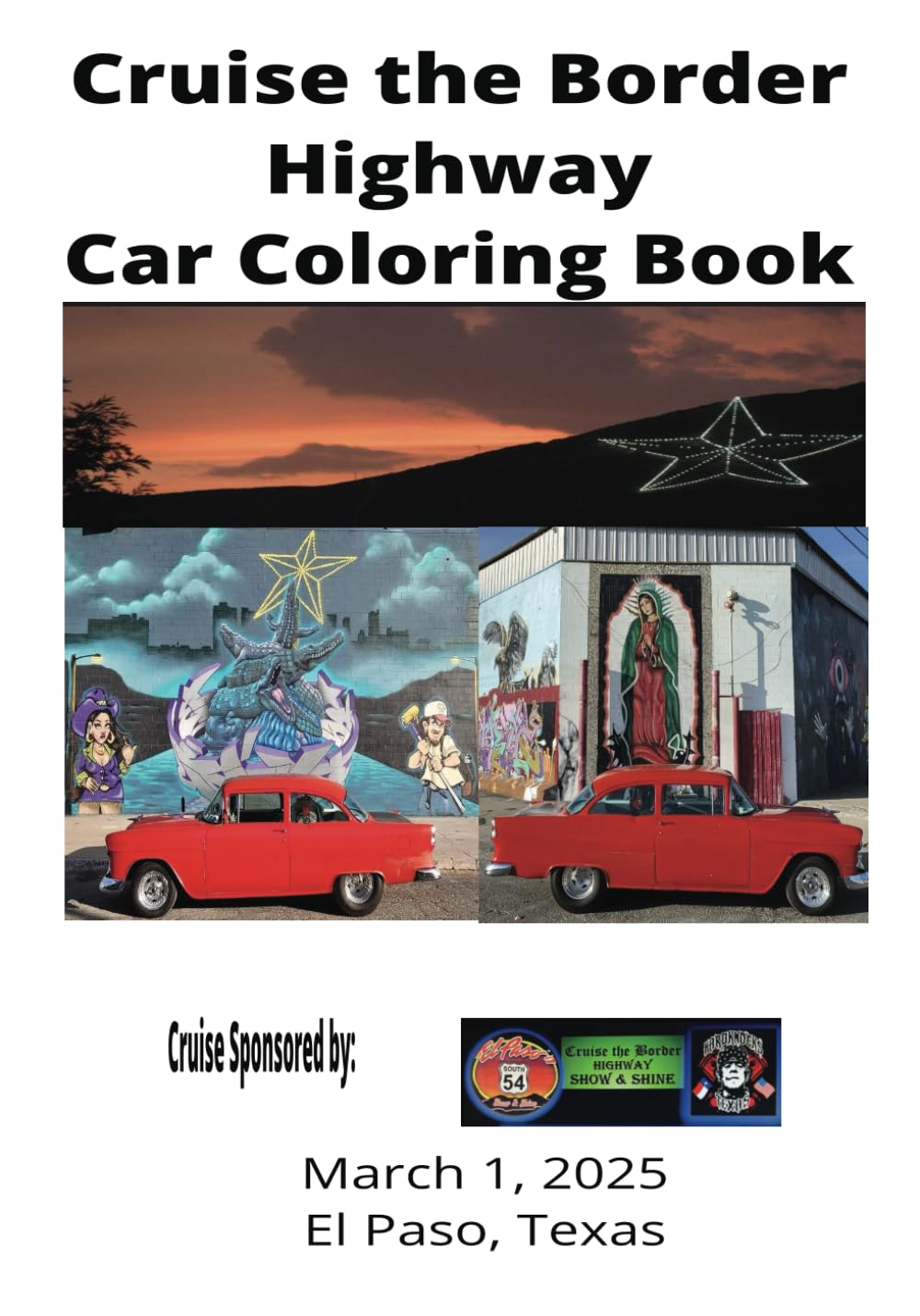 Cruise the Border Highway Car Coloring Book