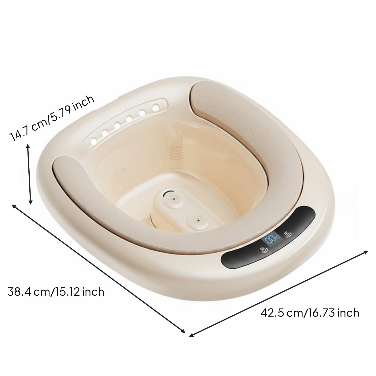 Donna Elettrico per Seduta con Spruzzo Automatico Bacinella per Igiene Intima Lavaggio Detersione Materiale PP PVC Avvio Rapido Adatto a Casa Bagno Post Parto Anziani, Cammello Caldo, PU