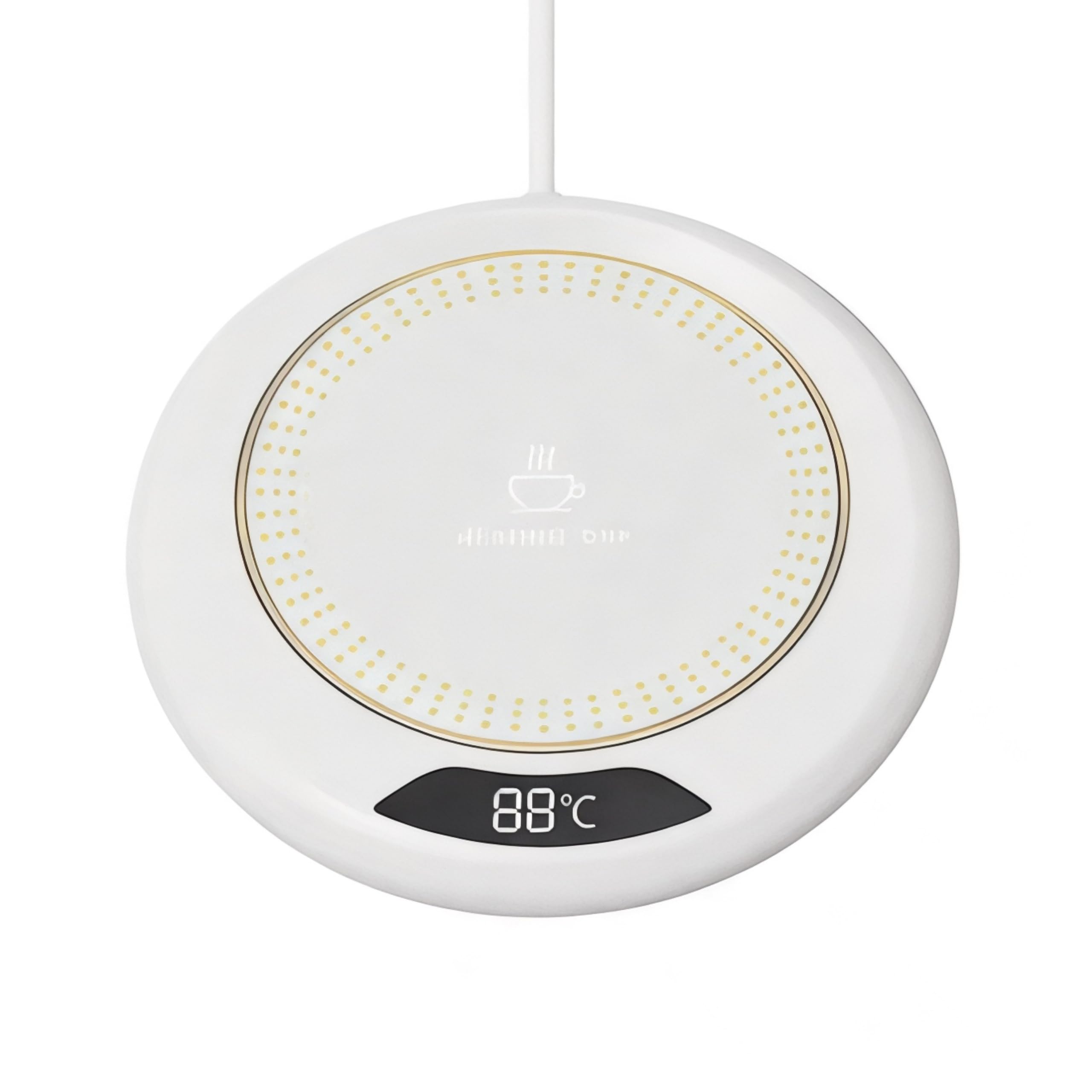 Smart Coffee Mug Warmer with LCD Display, 3 Temperature Settings, 24-Hour Heating,White