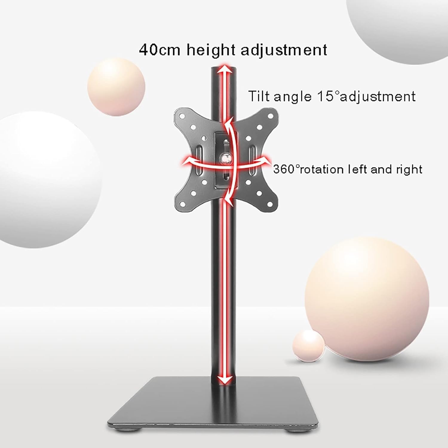 TV Wall Mounted Desktop TV Stand with Tilt Angle Adjustment Desktop TV Base Suitable for 17-27 Inch LED Screen Displays